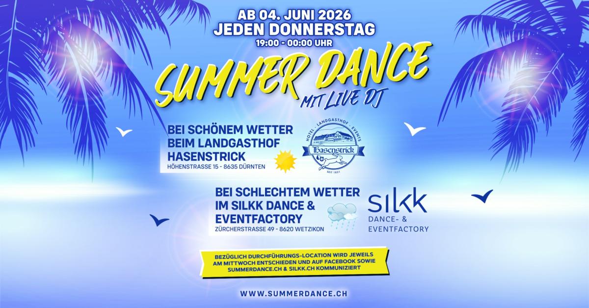 Summer Dance - Startseite - Hasenstrick/Silkk - Jeden Donnerstag ab 04.06.2026